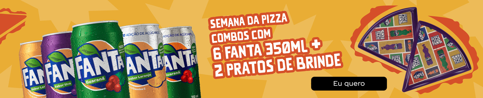 Ganhe 2 pratos de pizza na compra do combo com Fanta