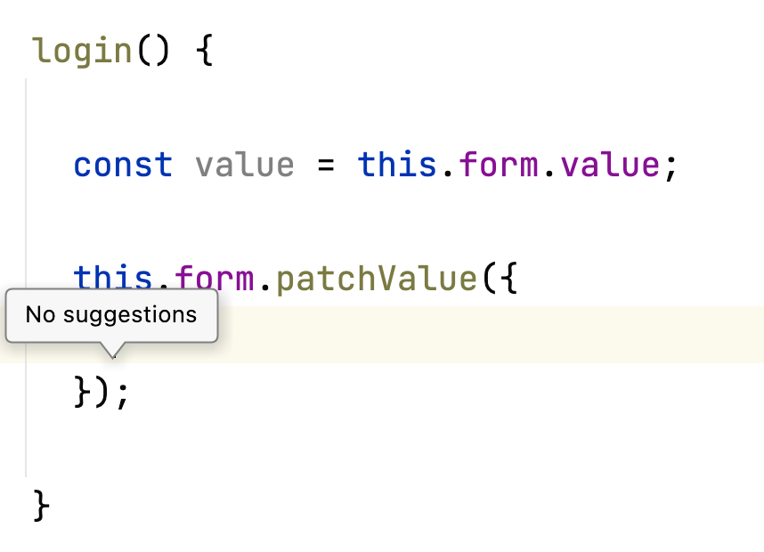 Angular Typed Forms - Auto-completion gone the form value, due to wrong declaration of the form member variable