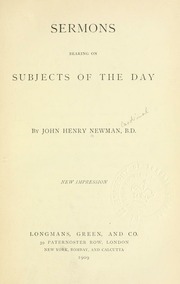 Cover of edition 1909sermonsbeari00newmuoft