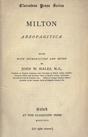 Cover of edition areopagiticaedit00miltuoft