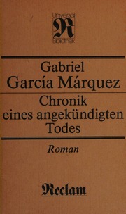 Cover of edition chronikeinesange0000garc