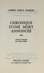 Cover of edition chroniquedunemor0000garc_a9j3