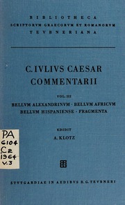 Cover of edition commentariirerum0003caes