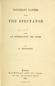 Cover of edition coverleypapers00addi