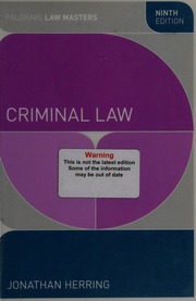 Cover of edition criminallaw0000herr_g8g9