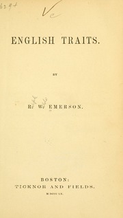 Cover of edition englishtraits00eme