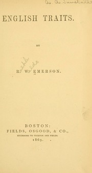 Cover of edition englishtraits00emerso