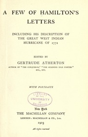 Cover of edition fewhamiltonletter00hamirich