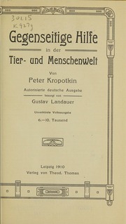 Cover of edition gegenseitigehilf00krop