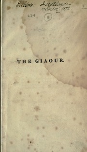 Cover of edition giaourfragmentof00byrouoft