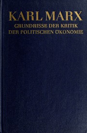 Cover of edition grundrissederkri00marx