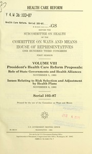 Cover of edition healthcarereform081994unit