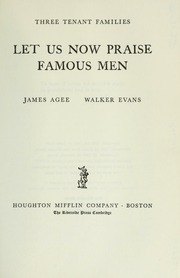 Cover of edition letusnowpraisefa00agee