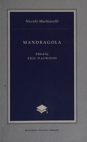 Cover of edition mandragola0000mach