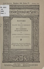 Cover of edition nature00emer_0