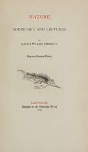 Cover of edition natureaddressesl00emer_1