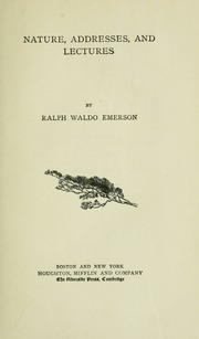 Cover of edition natureaddressesl00emeruoft