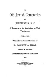 Cover of edition oldjewishcemete00elzagoog