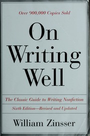 Cover of edition onwritingwellcla00zins