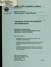 Cover of edition performanceaudit1993mont