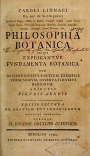 Cover of edition philosophiabotanq00linn