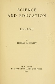 Cover of edition scienceeducation1901huxl