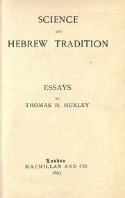 Cover of edition sciencehebrew00huxliala