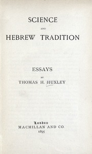 Cover of edition sciencehebrewtra00huxliala