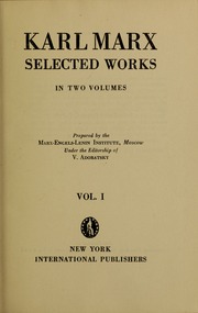 Cover of edition selectedworks00marx