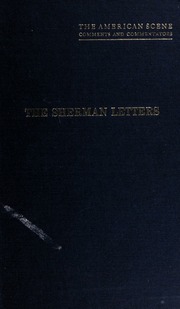 Cover of edition shermanlettersco0000sher