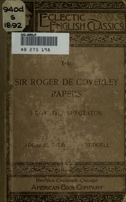 Cover of edition sirrogerdecoverl00addirich