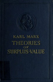 Cover of edition theoriesofsurplu01marx