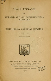 Cover of edition twoessaysonbibli00newmuoft