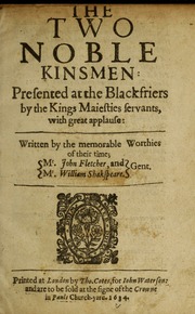 Cover of edition twonoblekinsmenp00flet_0