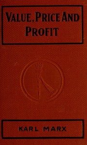 Cover of edition valuepriceprofit00marx