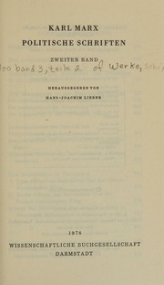 Cover of edition werkeschriftenbd0000marx