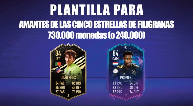 Imagen de FIFA 21: equipo para los amantes de las filigranas por 730.000 monedas (o menos de 240.000) para FUT Champions y Division Rivals