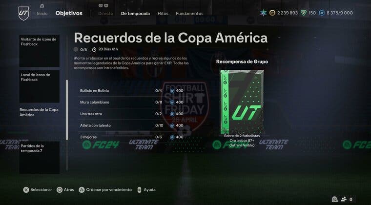 Imagen de EA Sports FC 24: cómo superar los objetivos "Recuerdos de la Copa América"