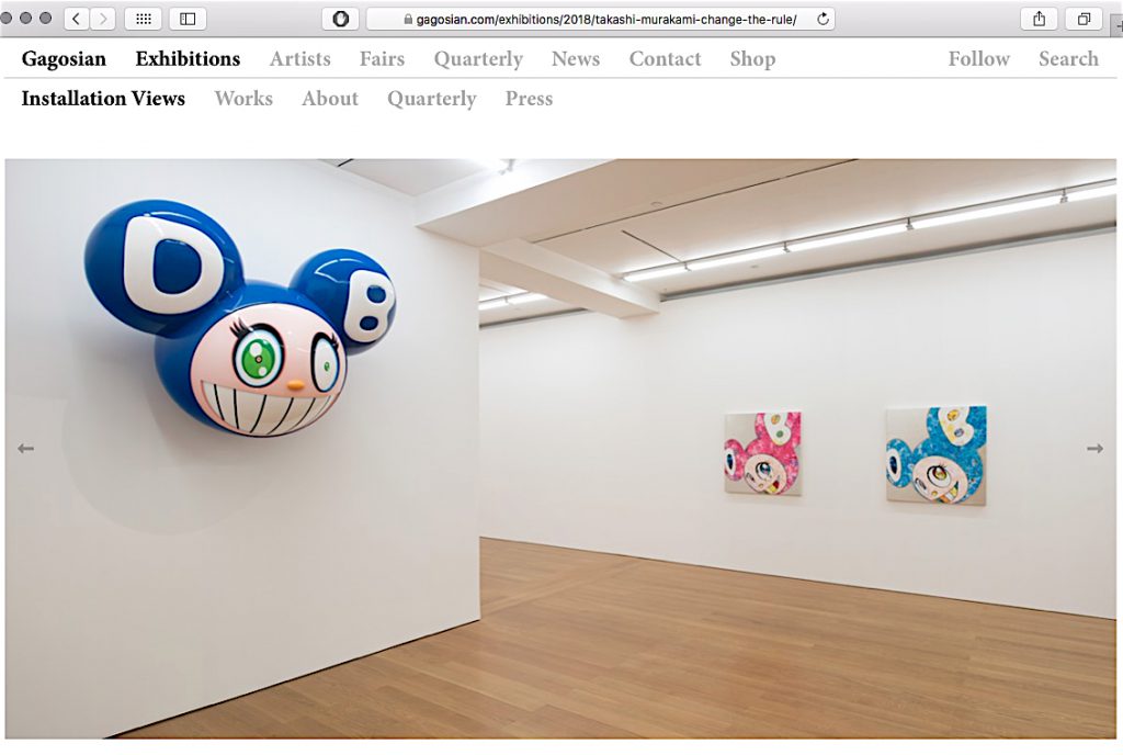 村上隆 MURAKAMI Takashi “Change the Rule!” @ Gagosian Hong Kong, 2018, installation view