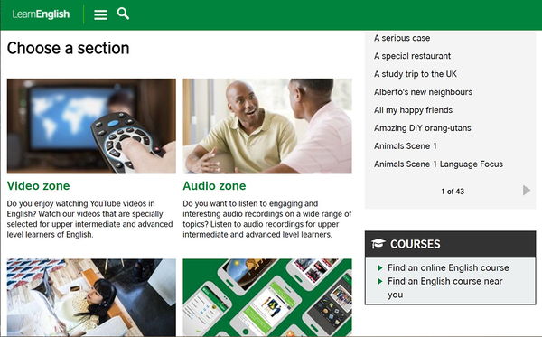 イギリスの国際文化交流機関ブリティッシュ・カウンシル運営のオンライン英語学習サイト「LearnEnglish」