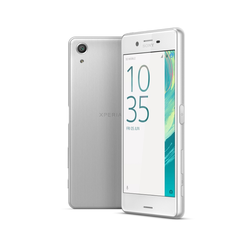 Xperia X Performance、グラファイトブラック、ホワイト、ライムゴールド、ローズゴールドの4色展開。前面のベゼル部分も本体色になっているのが従来のXperia Z5シリーズとの大きなデザイン上の違いで、プリインストールされている壁紙も本体色に合わせて一体感を強調している。グラファイトブラックとホワイトは、背面にヘアライン加工がされている