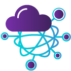 Icon of a cloud with its network.