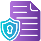 Icon Dark BG Document Shield