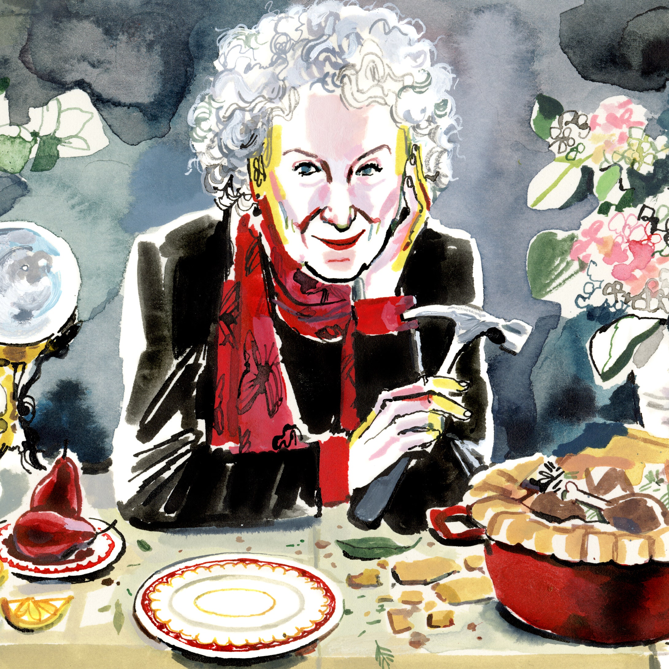 Margaret Atwood’s Dream Dinner Party Features a Crystal Ball and Hammer