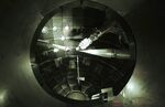 Instruments are viewed inside the target chamber at the National Ignition Facility (NIF) at the Lawrence Livermore National Laboratory in Livermore, California, U.S.