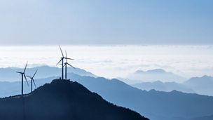 Windmills on hill