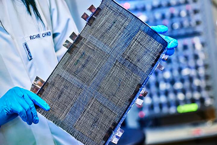 Carbon fiber structural battery developed at Chalmers University of Technology, Sweden