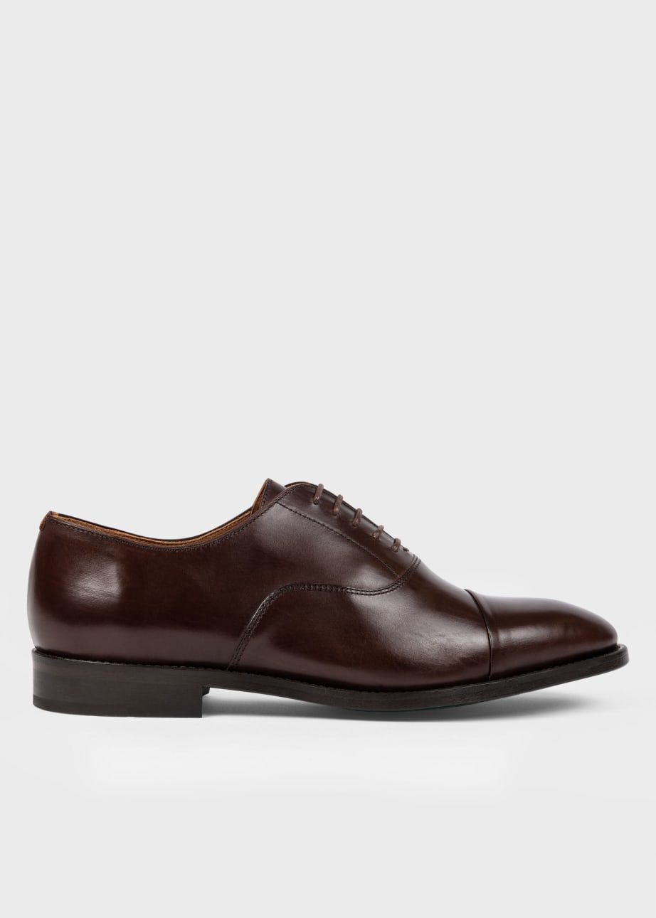 Detail View - Chocolate Brown Leather 'Bari' Shoes Paul Smith