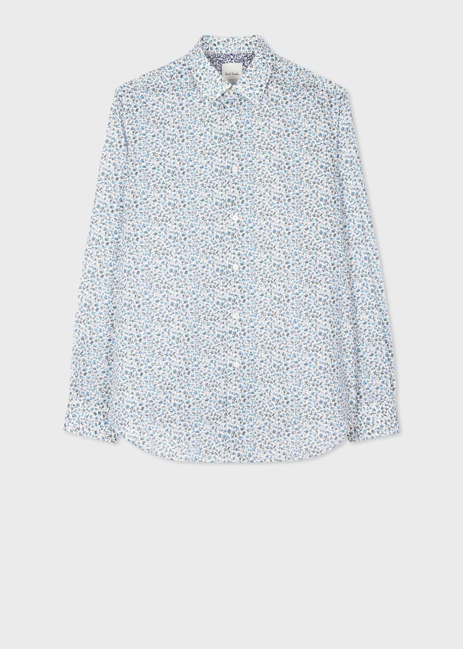 Product view - Tailored-Fit Light Blue 'Liberty Floral' Print Shirt Paul Smith