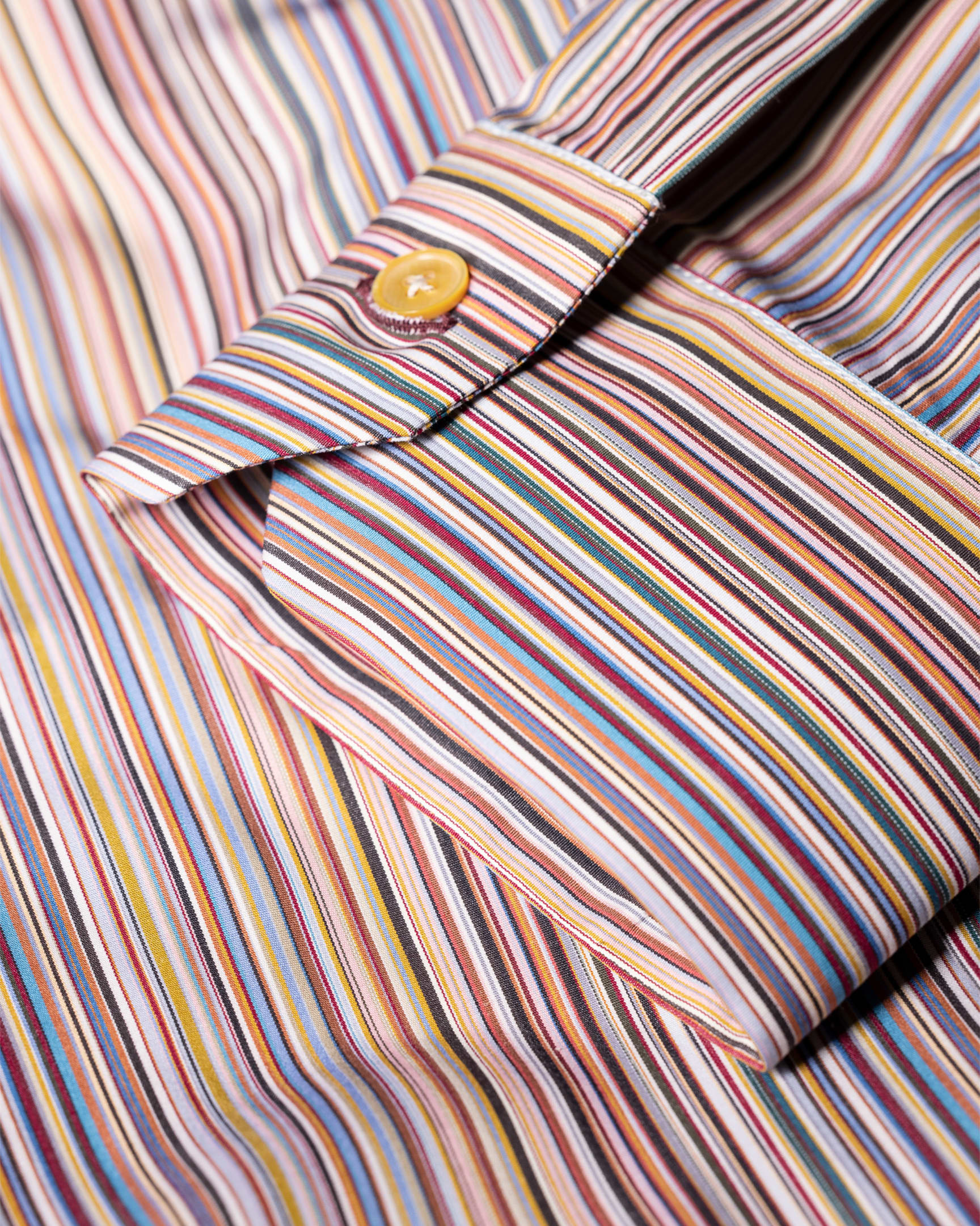 Detail View - Slim-Fit 'Signature Stripe' Cotton Shirt Paul Smith